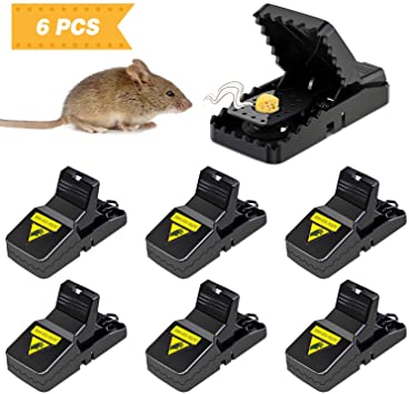 Kytuwy Mouse Trap, 6 Pack Reusable Mice Snap Traps, Power Mouse Catcher That Kill Rat Instantly, Sensitive Rodent killer with Bait Cup for kitchen & Garden, Easy To Clean, Effective Safe And Painless.