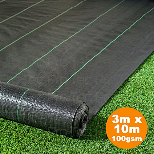 Pro-Tec 3m x 10m Heavy Duty 100g Weed Control Membrane Ground Cover Landscape Fabric