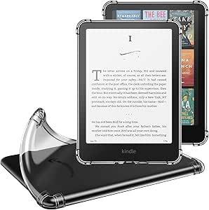 MoKo Case for All-New 7" Kindle Paperwhite (12th Generation-2024) and Kindle Colorsoft Signature Edition 2024, Ultra Thin Clear Flexible Transparent TPU Skin Bumper Back Cover Shell, Clear