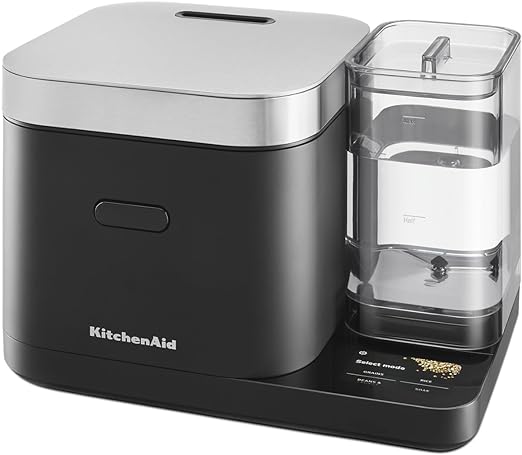 KitchenAid Grain and Rice Cooker 8 Cup with Integrated Scale and Delayed Cook, KGC3155BM