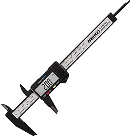 NEIKO 01417A 6” Digital Caliper, 6 Inch or 150 MM Max Measurement, Plastic, Electronic Digital Caliper with Extra Large LCD Screen, Vernier Calipers Measuring Tool, Inch and Metric Measurements