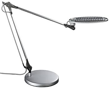 Lumiy Lightpilot S650 Ultra Bright LED Light Panel Desk Lamp (Titanium Silver with Base)