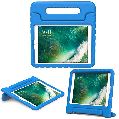 MoKo Case for iPad 2017 9.7 Inch - Kids Friendly Shock Proof Convertible Handle Light Weight Protective Stand Cover for Apple New iPad 2017 9.7 Inch / iPad Air / iPad Air 2 Tablet, BLUE