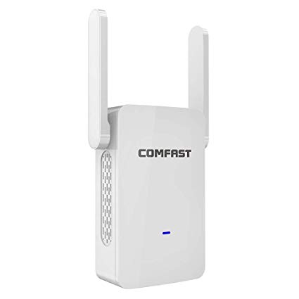 COMFAST AC1200 WiFi Range Extender - 1200Mbps 2.4/5.8Ghz Dual Band Wi-Fi Wireless Repeater/Access Point/Router, Extends WiFi to Smart Home & Alexa Devices