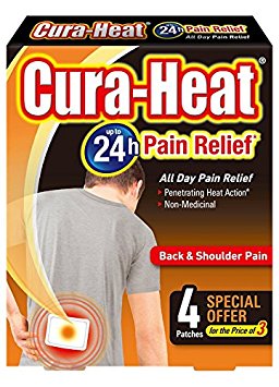 Cura Heat Back & Shoulder Pain - 4-Pack