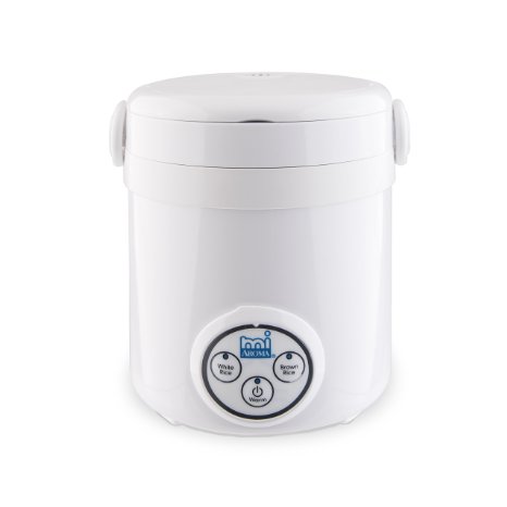 Aroma Housewares Mi 3-Cup (Cooked) (1.5-Cup UNCOOKED) Digital Cool Touch Mini Rice Cooker