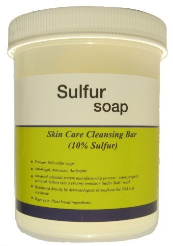 Traditional Sulfur Soap 10 Sulphur Acne Cleansing Bar All Natural Fresh Scent Fragrance Free