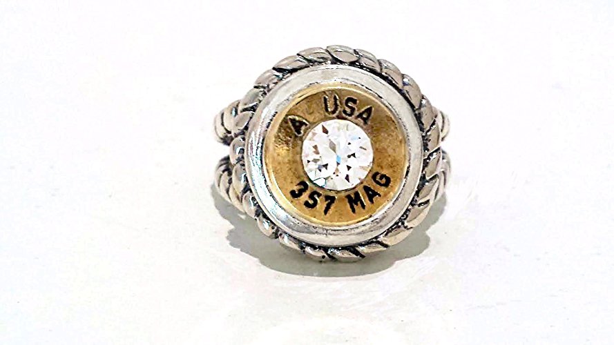 Bullet Jewelry Sterling Silver Rope Modern Western Ring Gift for Women