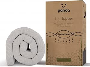 Panda Memory Foam Bamboo Mattress Topper (2024) (2024, UK Single)