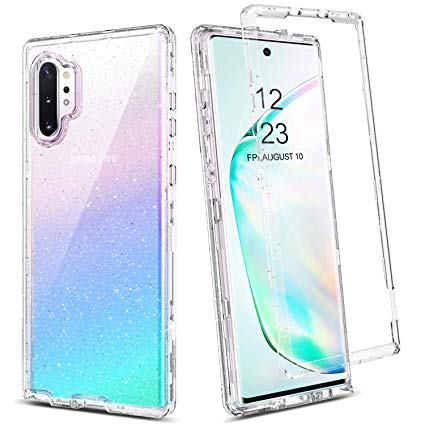 BENTOBEN Galaxy Note 10 Plus Case, Samsung Galaxy Note10 Plus 5G Case (2019), Clear Transparent 3 Layer Heavy Duty Rugged Full Body Shockproof Hybrid Hard Protective Phone Cases Cover, Glitter Crystal