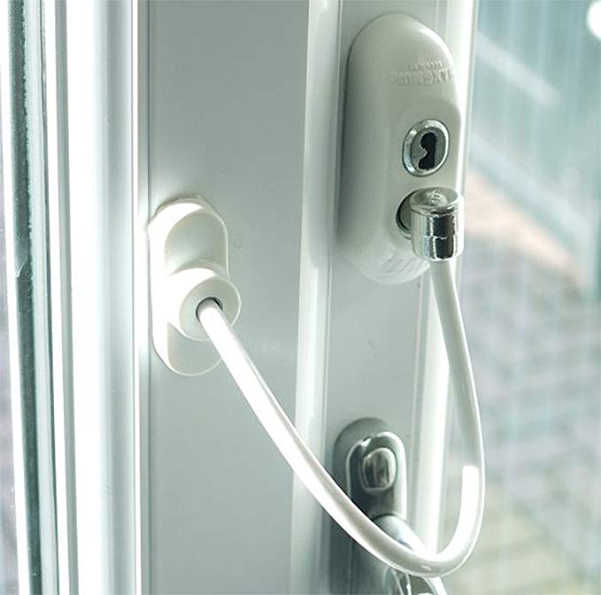 Max6mum Security Window and Door Restrictor for Baby and Child Safety - White