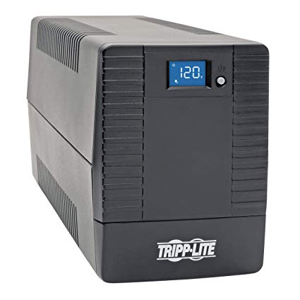 Tripp Lite 700VA UPS Battery Backup Surge Protector, Line Interactive UPS, Avr, 6 NEMA 5-15R Outlets, NEMA 5-15P Plug, 120V UPS, USB, Tower (OMNI700LCDT)