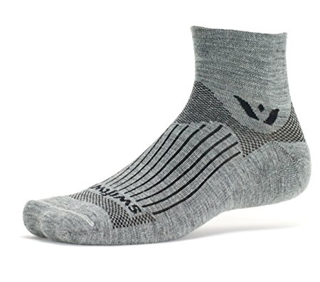 Swiftwick - PURSUIT TWO, Quarter Crew Socks for Trail Running and Cycling