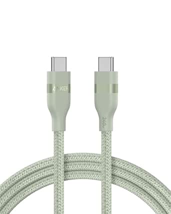 Anker USB C auf USB C Kabel, 240W 1,8m Schnellladekabel USB C, geflochtenes Upcycle Kabel, Typ-C Kabel für iPhone 16/16 Pro/16 Plus/16 Pro Max, MacBook Pro, iPad Pro, iPad Air 4, Galaxy S24 und mehr