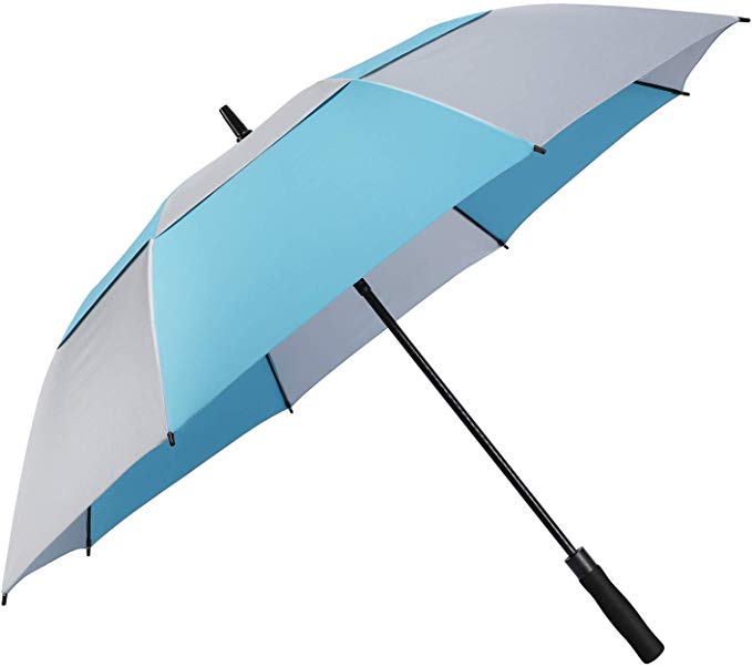 G4Free 54 62 68 inch Extra Large Windproof Golf Umbrella UV Protection Automatic Open Double Canopy Vented Sun Rain Umbrella Oversize Stick Umbrellas