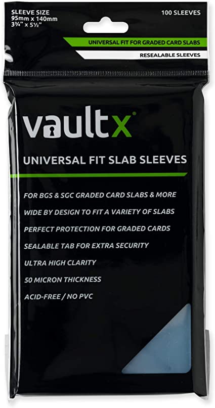 Vault X Graded Card Sleeves - Universal Fit Slab Sleeves for BGS, SGC, ACE and More (100pcs)