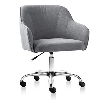 VH Furniture Home Office Chair Upholstered Desk Chair with Arms for Conference Room or Office(Gray)