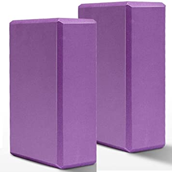HAPEE (Set of 2) Yoga Block, High Density 9"x6"x3" Yoga Blocks