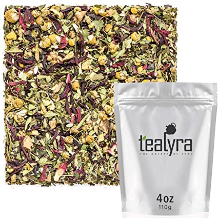 Tealyra - Bloat Be Gone - Guayusa - Hibiscus - Fennel -Chamomile - Wellness Loose Leaf Tea - Digest - Detox - All Natural - 112g (4-ounce)