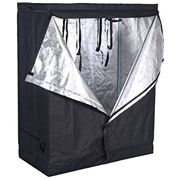 Giantex Indoor Grow Tent Room Reflective Mylar Hydroponic Non Toxic Clone Hut 6 Size (48''X24''X60'')