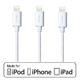 iPhone 6s Cable JETech 3-Pack 1 Meter APPLE CERTIFIED USB Sync and Charging Lightning Cable for iPhone 66s55S5C iPad 4 iPad Air 12 iPad Mini 123 3-Pack