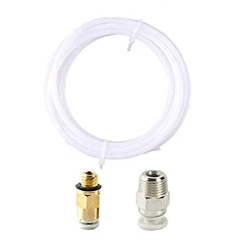 Creality 2 Meters PTFE Bowden Tube with 1PCS PC4-M6 Fittings and 1PCS PC4-01 Fittings for Ender 3, Pro CR-10/CR-10S,S4,S5