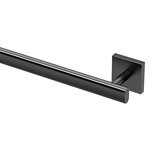 Gatco 4050MX Elevate Bathroom Towel Bar, 24-inch, Matte Black