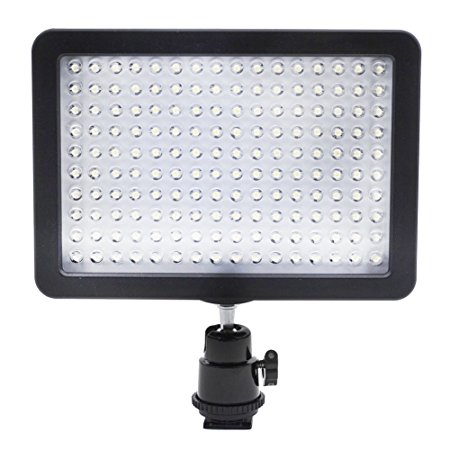 Bestlight Ultra High Power 160 LED Video Light Panel with Shoe Adapter for Canon, Nikon, Olympus, Pentax DSLR and Camcorders