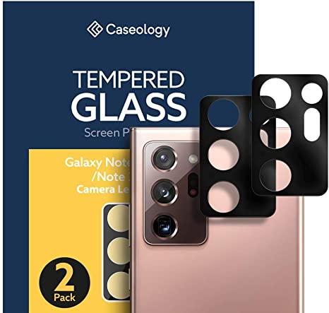 Caseology, 2 Pack, Samsung Galaxy Note 20 Ultra Camera Protector 9H Hardness Anti-Scratch Case Friendly Tempered Glass Camera Lens Protector for Samsung Galaxy Note 20 Ultra