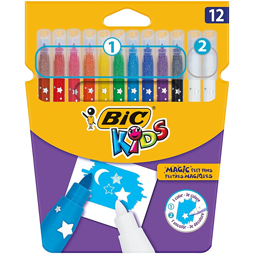 BIC Kids Magic Effect Colouring Felt Pens 12 Pack