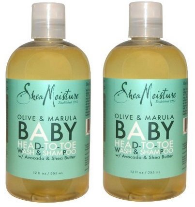 Shea Moisture - Olive & Marula Baby Head-to-Toe Wash & Shampoo with Avocado & Shea Butter - 13 oz. Set of 2