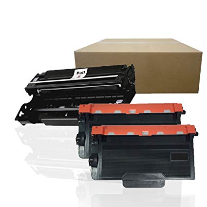 Inktoneram Compatible Toner Cartridges & Drum Replacement for Brother TN850 DR820 DR-820 TN-850 MFC-L6800DW MFC-L6900DW MFC-L5850DW MFC-L5700DW ([Drum, 2-Toner], 3-Pack)