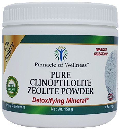 Pinnacle of Wellness Pure Clinoptilolite Zeolite Powder – Detox Cleanse Dietary Supplement – 30 Servings – 150g