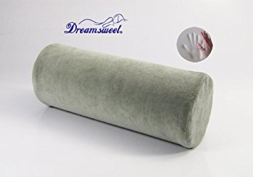 EXTRA FIRM 12" Dreamsweet Memory Foam Petite Bolster Roll Round Pillow - Gray