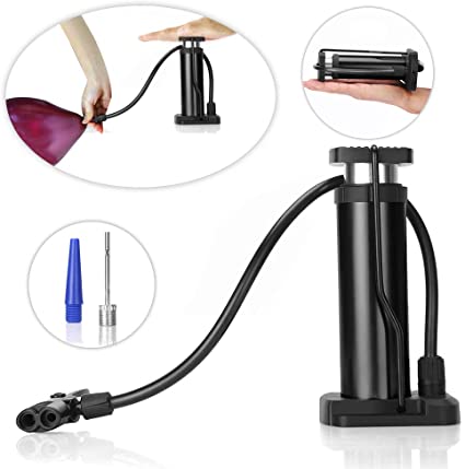 Aibrisk Bike Pump Lightweight Bicycle Floor Pump Competible with Presta and Schrader Valve Portable Mini Foot Activated Bike Tire Pump Aluminum Alloy Barrel Free Gas Needle