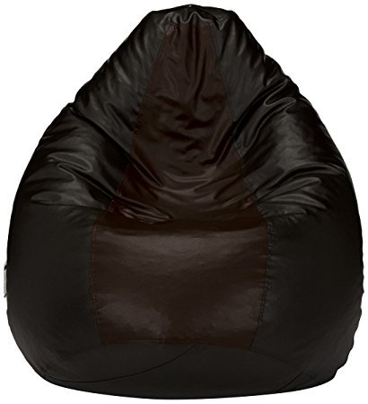 Solimo XXL Bean Bag Cover without Beans (Black and Brown)