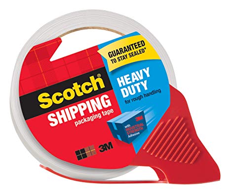 Scotch Packing Tape Heavy Duty Shipping Tape, 1.88" x 35m, 1 Roll with Dispenser