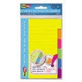 Redi-Tag Divider Sticky Notes 60 Ruled Notes 4 x 6 Inches Assorted Neon Colors 29500