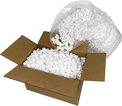 1 Bag White Regular Loose Fill Shipping Packing Peanuts S-Shaped 22.5 Gal Bag