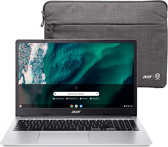 Acer Chromebook 315 Laptop | Intel Pentium Silver N6000 | 15.6" Full HD IPS Touch | Intel UHD Graphics | 4GB LPDDR4X | 64GB eMMC | Wi-Fi 6 | DTS Audio | Protective Sleeve | Chrome OS | CB315-4HT-P8PQ