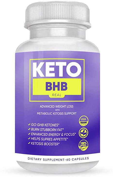 Keto BHB Real Capsules - Keto BHB Capsules for Weight Loss - Keto BHB Advanced Weight Loss Formula (60 Capsules, 1 Month Supply)