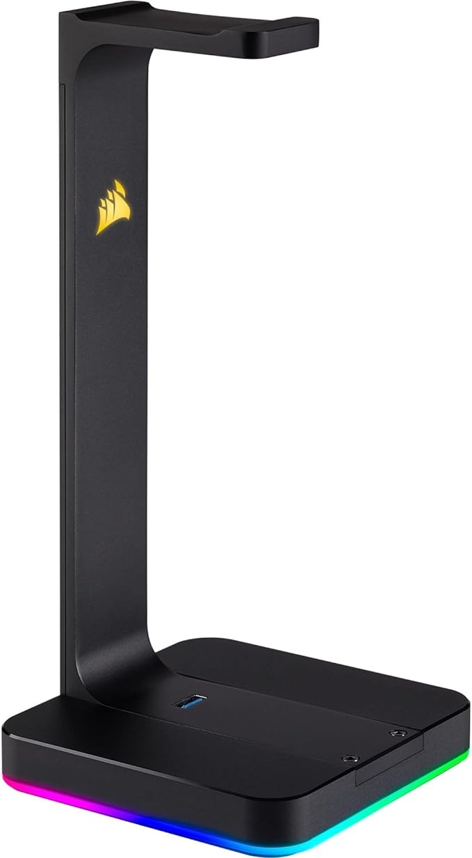 Corsair ST100 RGB Premium Headset Stand with 7.1 Surround Sound - 3.5mm and 2xUSB 3.0