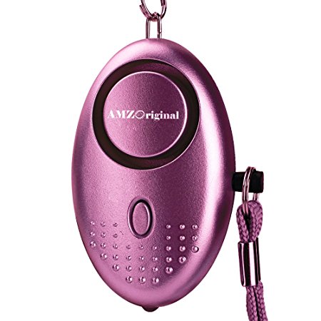 AMZ Original Emergency Personal Alarm, 125DB Self-Defense Electronic Device Security Alarm Keychain with LED Light for Women Elderly Safety (Purple)