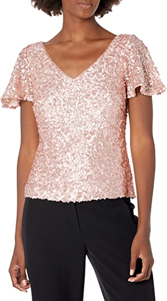 Alex Evenings Women's Sequin Blouse