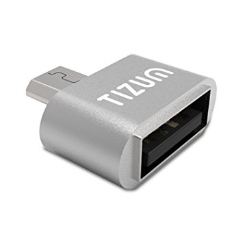 TIZUM Micro USB 2.0 OTG Host USB Power for Smartphones and Android Tabs (Grey)