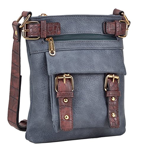 Dasein Top Belted Crossbody Bags for Women Soft Leather Messenger Bag School Bag Travel Bag