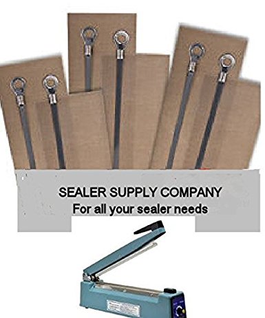 6 Service Kits - Wire heat elements for 8" Hand Impulse sealer PLUS SIX FREE Teflon PTFE Covers