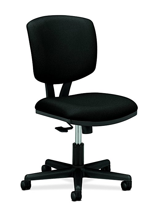 HON Volt Task Chair - Armless Office Chair for Computer Desk, Black (H5703 )