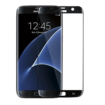 Samsung Galaxy S7 Edge Screen Protector Tempered Glass 3D Full Coverage Extremely Smooth Tempered Glass of Premium Quality Black-0.3mm 2.5D-Weforever