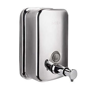 IMEEA 18/10 Stainless Steel Manual Wall-Mount Soap Dispenser (18oz/500ml)